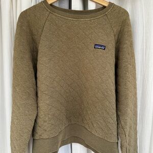 Patagonia Organic Cotton Quilt Olive Sweatshirt